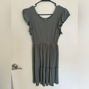 Olivia Rae Green Striped Dress